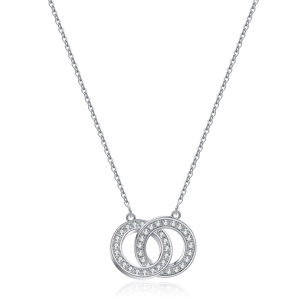 Interlocking CZ Circles Necklace